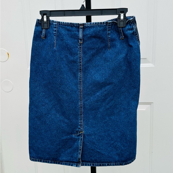 ♠️BLACK FRIDAY SALE!♠️ Vintage S.C. Surplus Denim Button Down Skirt size 9/10 - Picture 7 of 7
